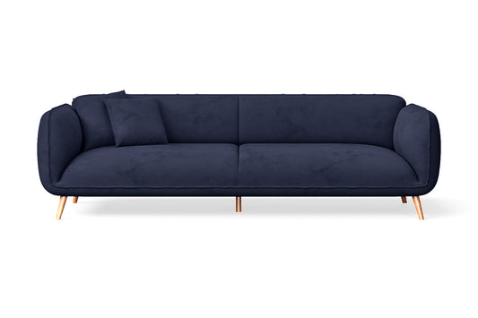 Pomezia 4 Seater Sofa Dark Blue Velvet