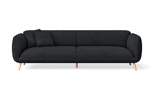 Pomezia 4 Seater Sofa Dark Grey Velvet