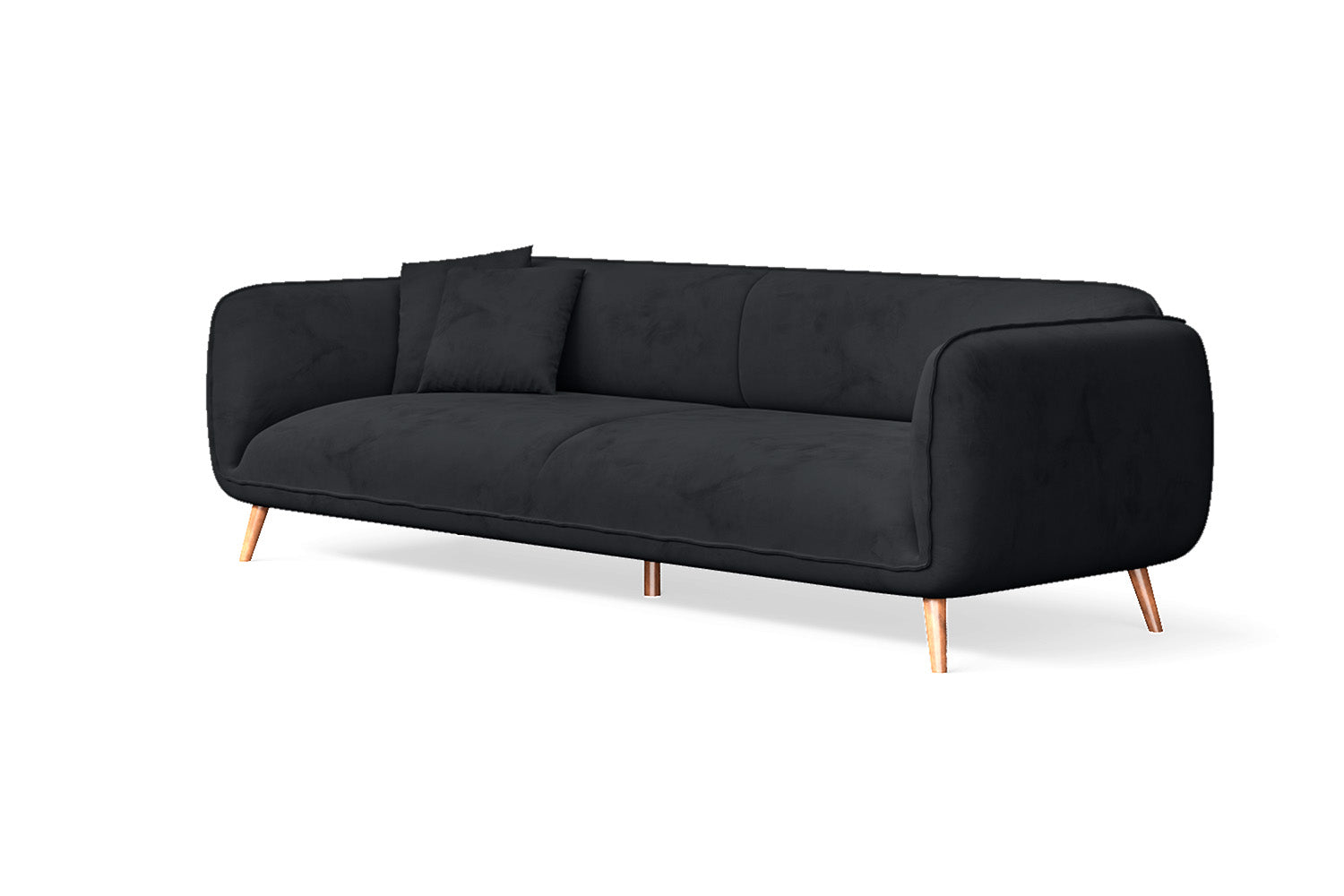 Pomezia 4 Seater Sofa Dark Grey Velvet