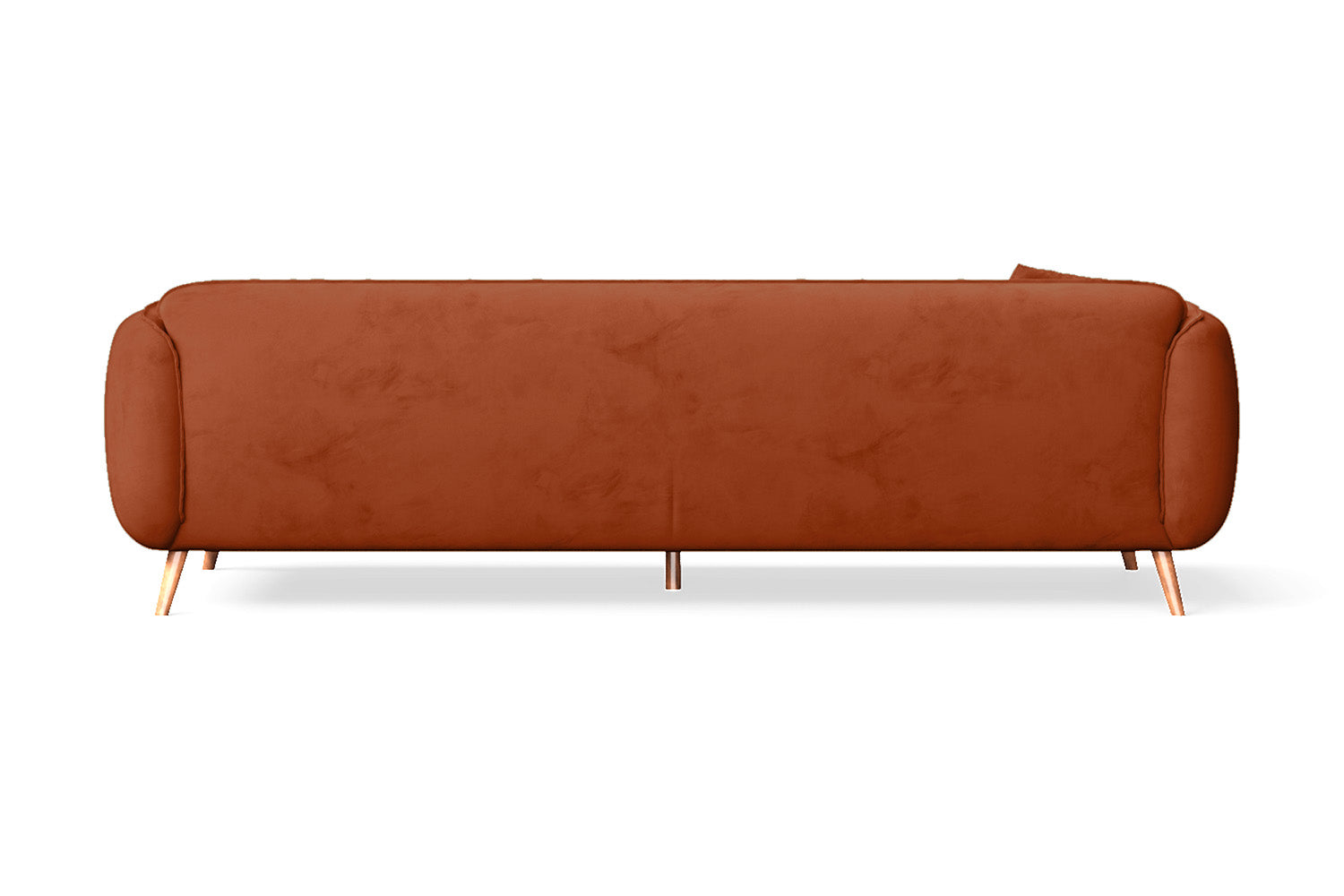 Pomezia 4 Seater Sofa Orange Velvet