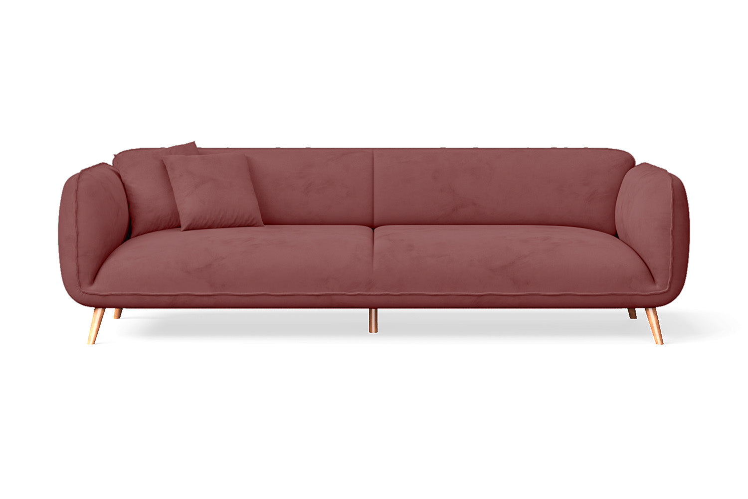 Pomezia 4 Seater Sofa Pink Velvet