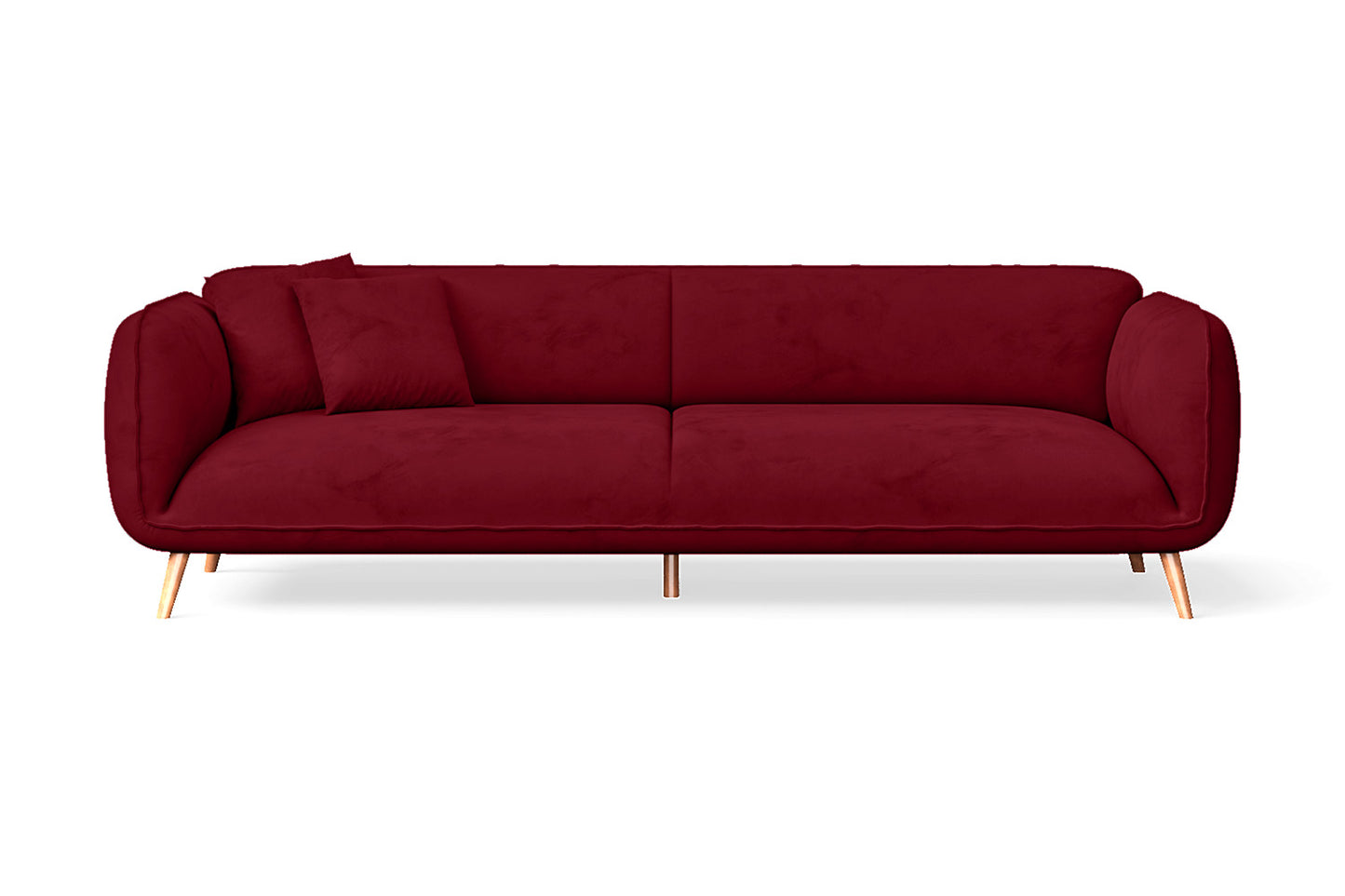 Pomezia 4 Seater Sofa Red Velvet