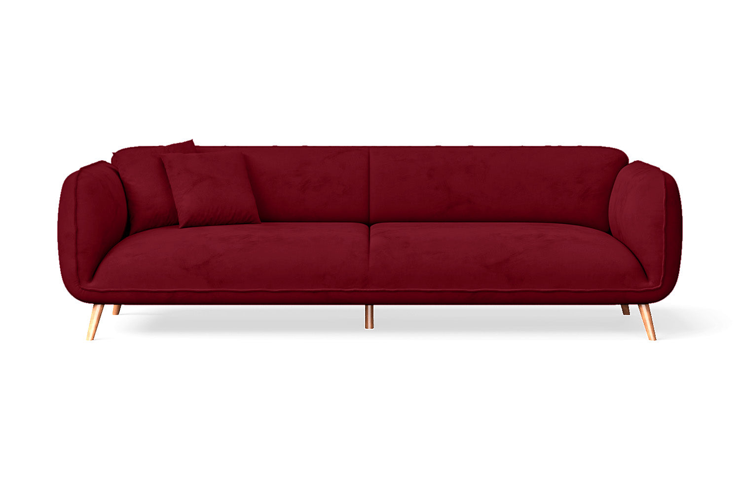 Pomezia 4 Seater Sofa Red Velvet