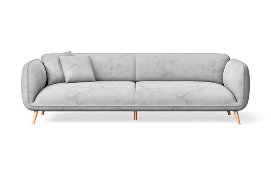 Pomezia 4 Seater Sofa White Velvet