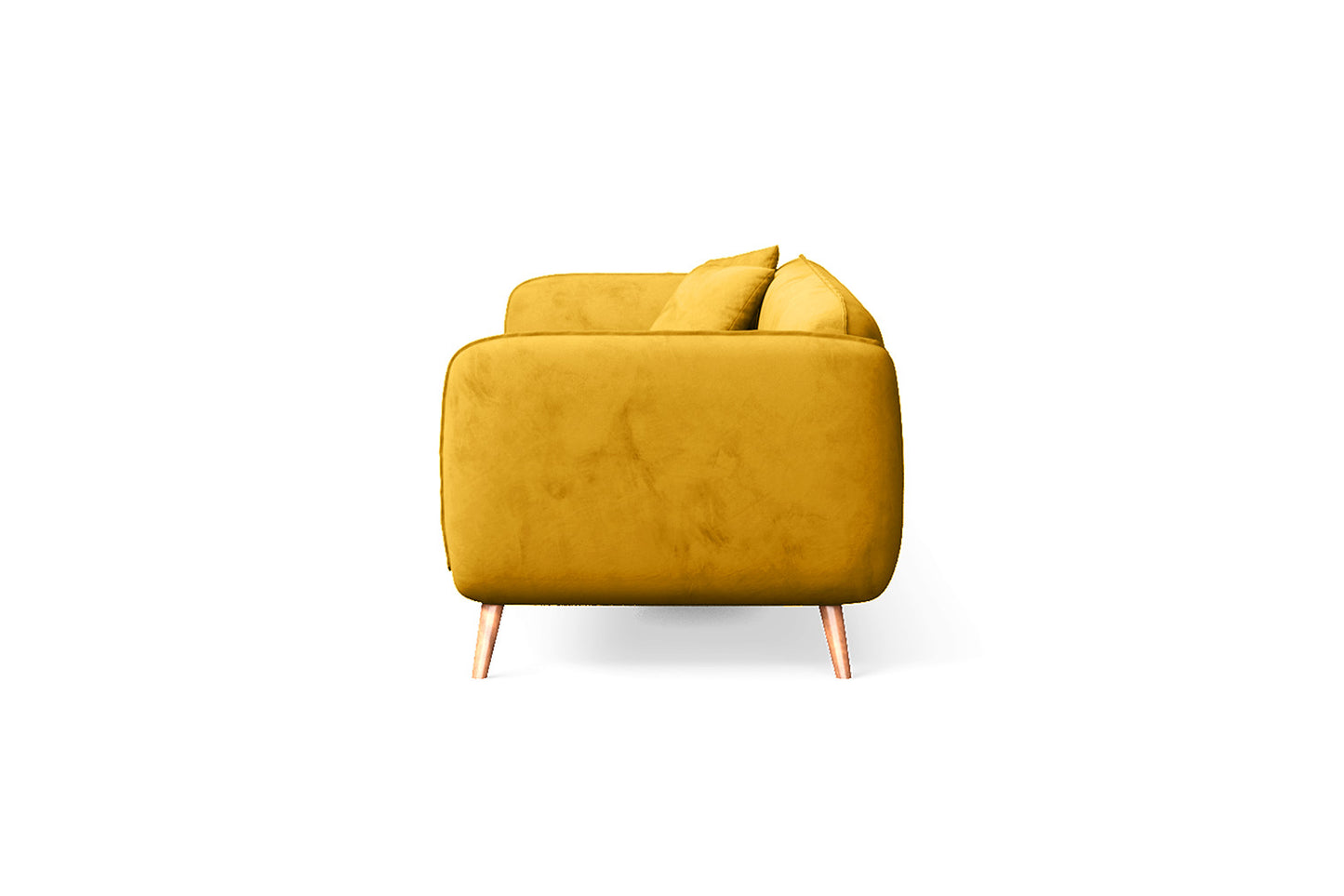 Pomezia 4 Seater Sofa Yellow Velvet