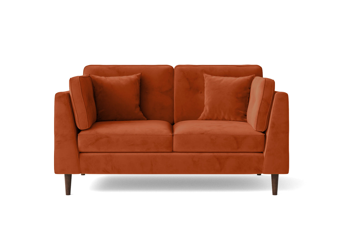 Ragusa 2 Seater Sofa Orange Velvet