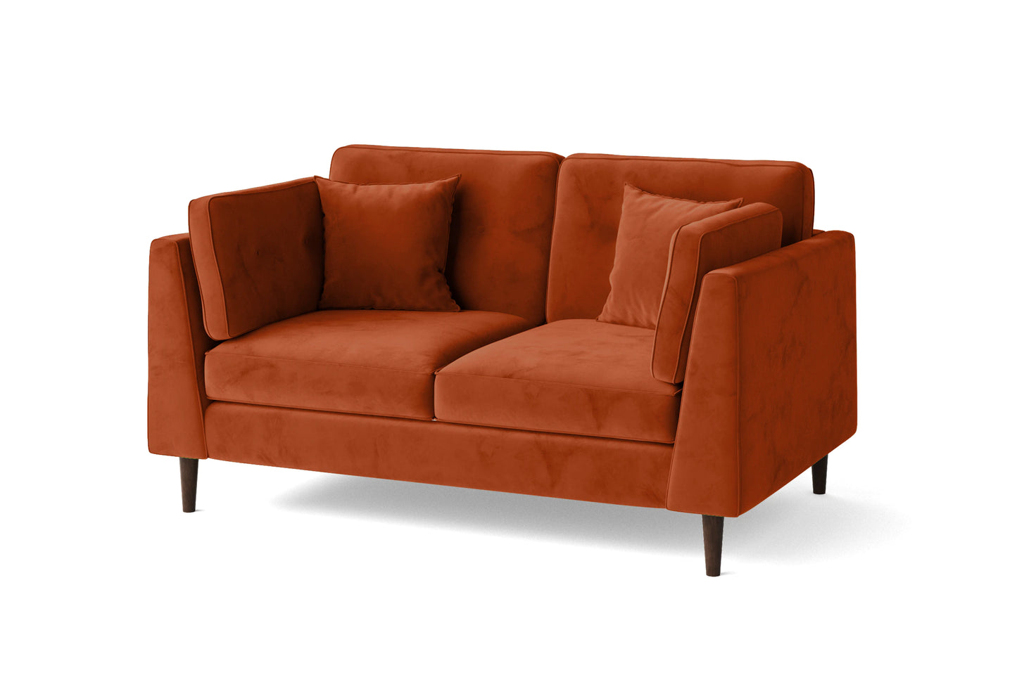 Ragusa 2 Seater Sofa Orange Velvet