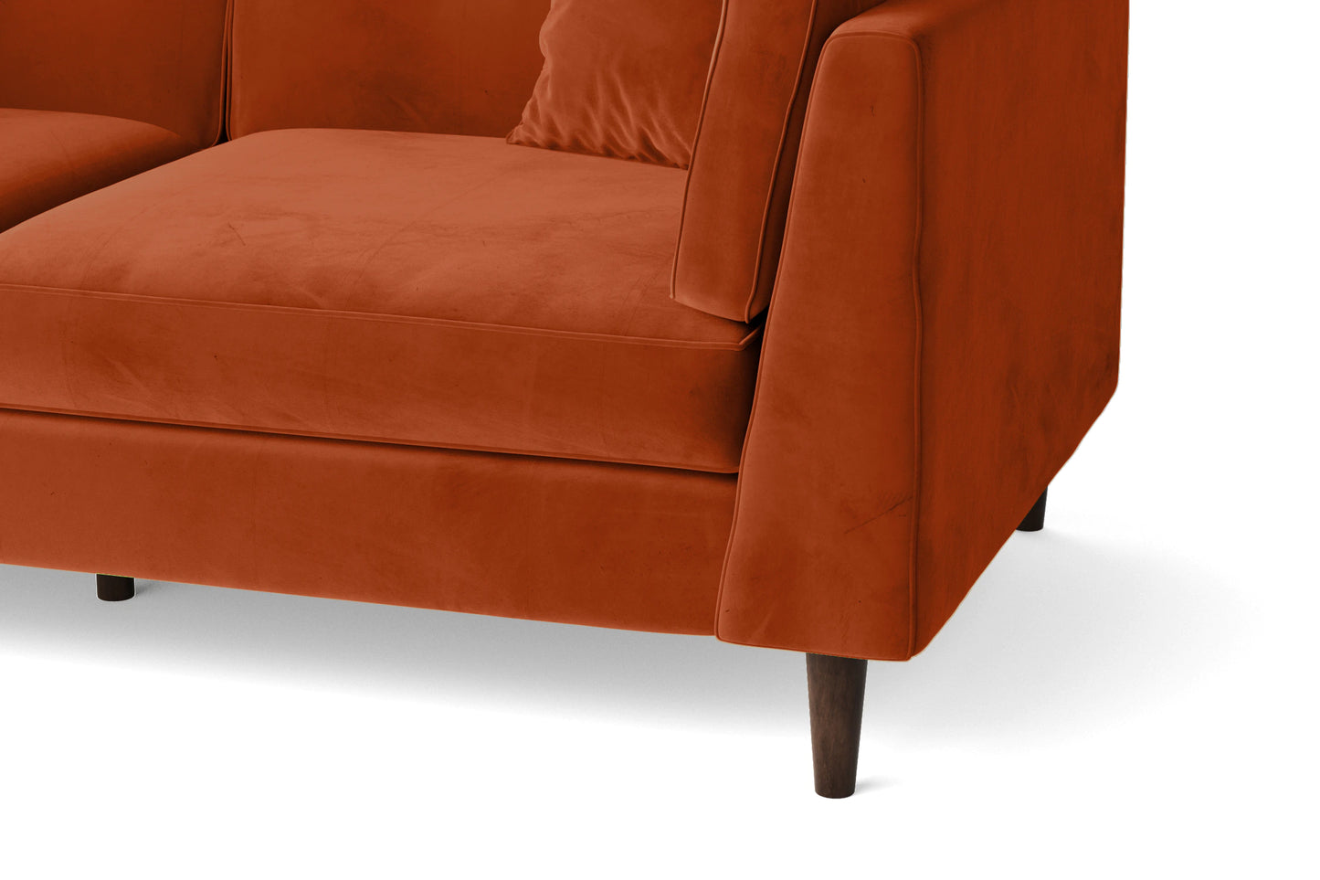 Ragusa 2 Seater Sofa Orange Velvet