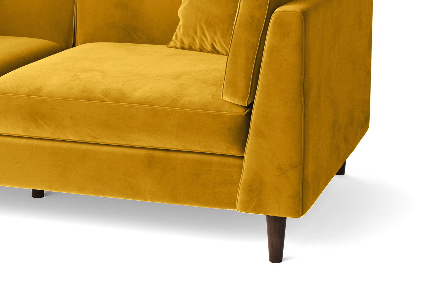 Ragusa 2 Seater Sofa Yellow Velvet