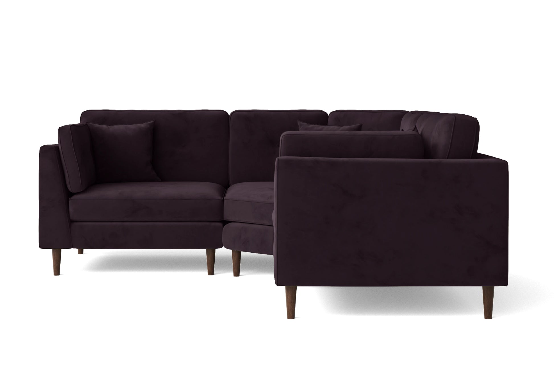 Ragusa 3 Seater Corner Sofa Purple Velvet