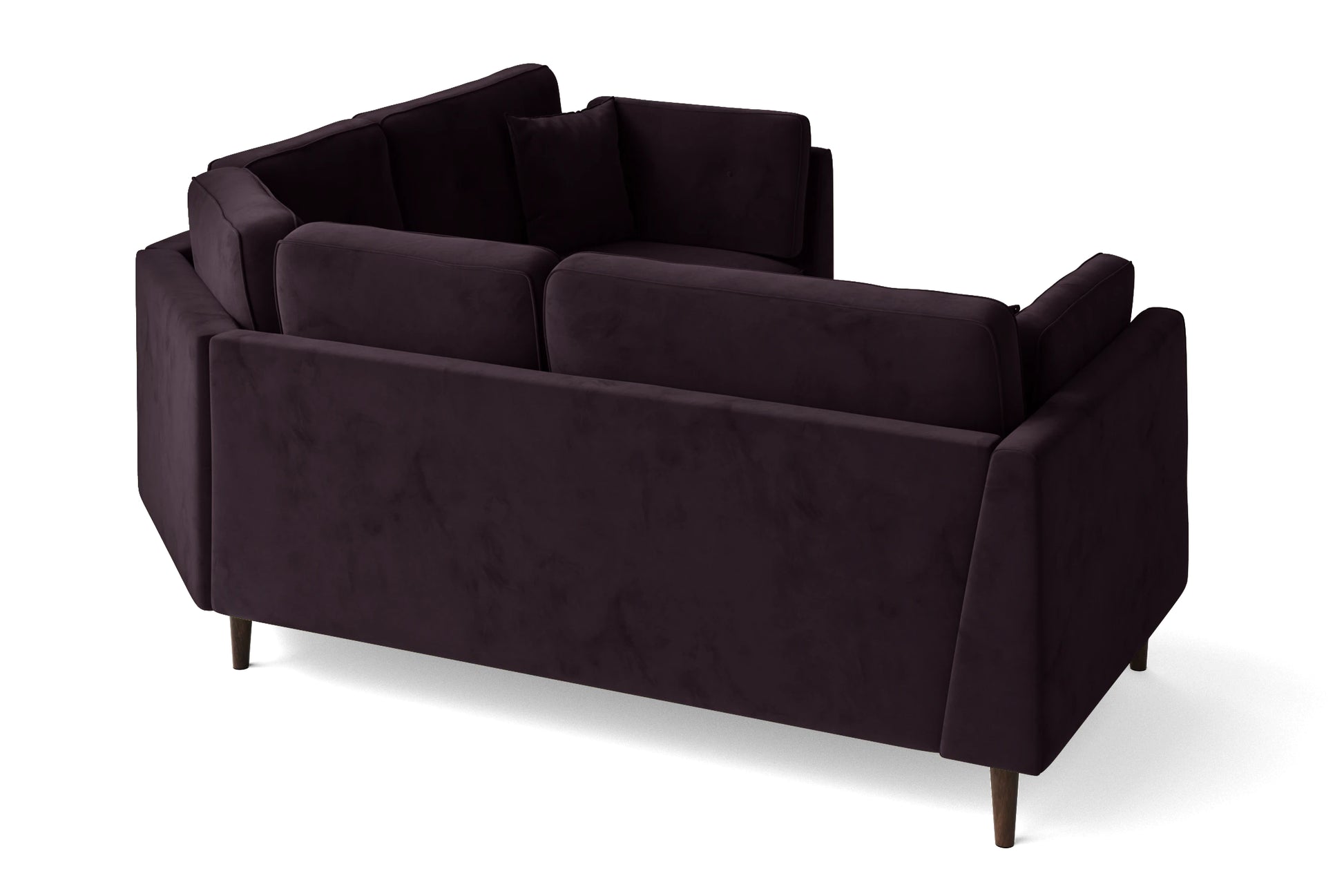 Ragusa 3 Seater Corner Sofa Purple Velvet