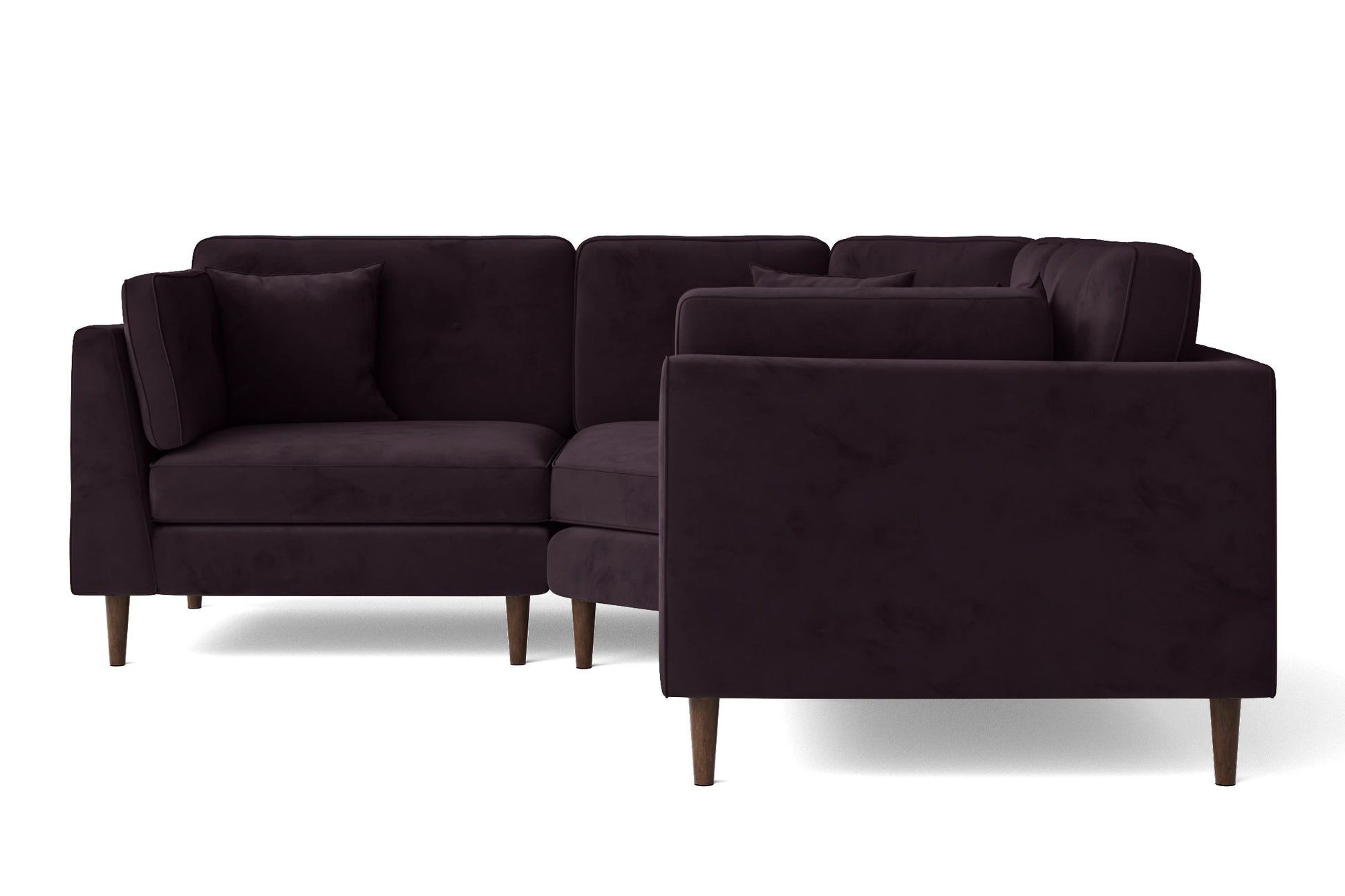 Ragusa 3 Seater Corner Sofa Purple Velvet