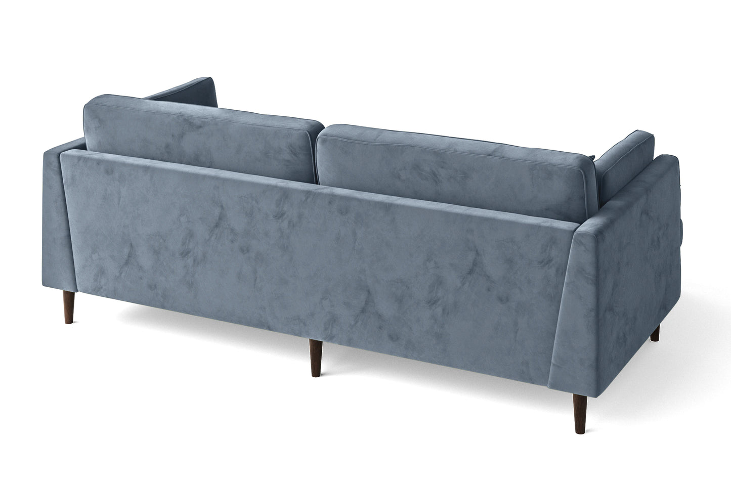 Ragusa 3 Seater Left Hand Facing Chaise Lounge Corner Sofa Baby Blue Velvet