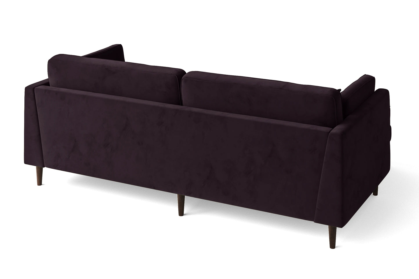 Ragusa 3 Seater Left Hand Facing Chaise Lounge Corner Sofa Purple Velvet