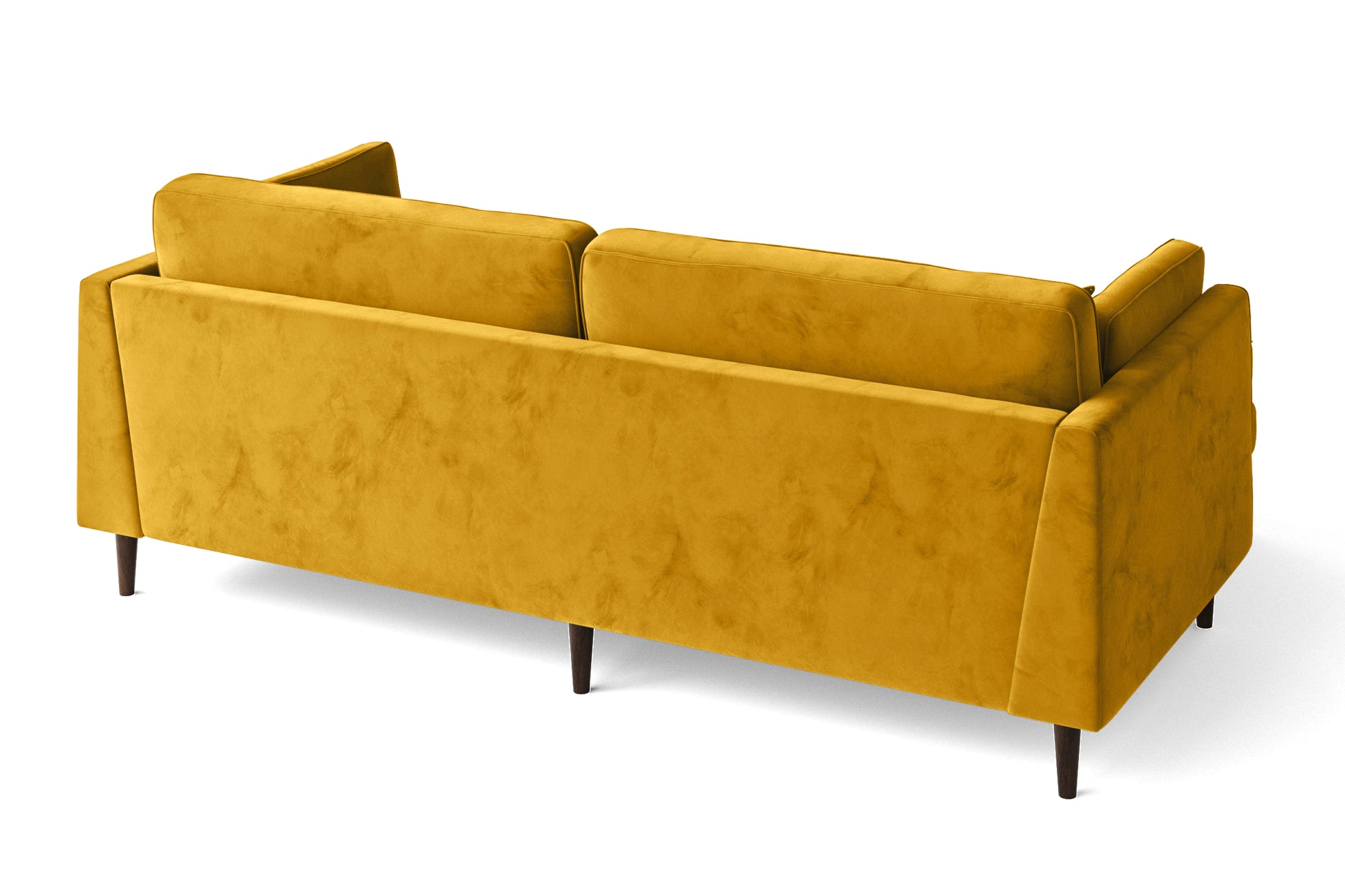 Ragusa 3 Seater Left Hand Facing Chaise Lounge Corner Sofa Yellow Velvet