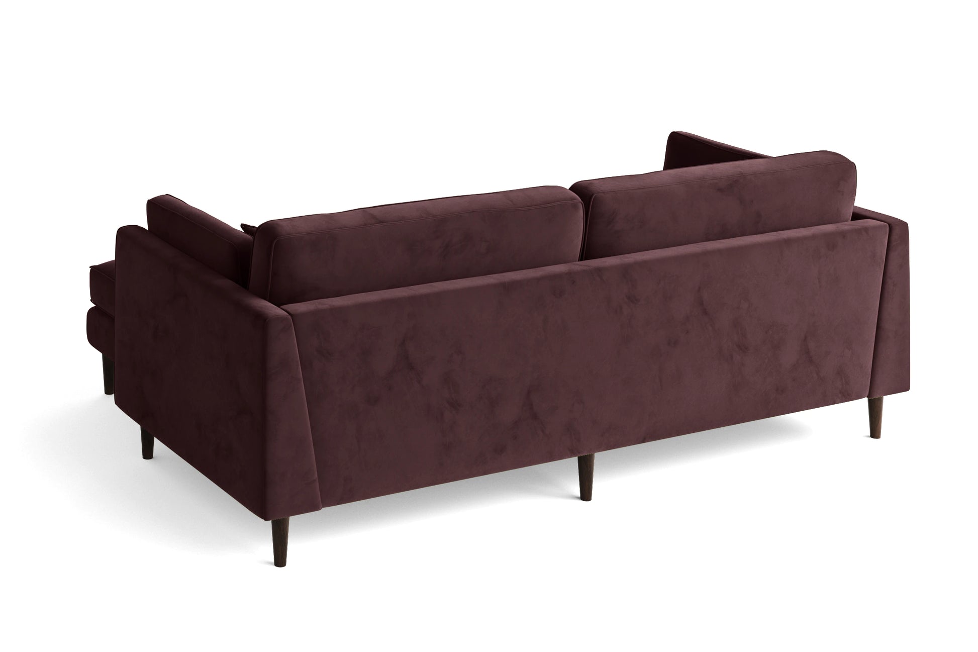 Ragusa 3 Seater Right Hand Facing Chaise Lounge Corner Sofa Grape Velvet