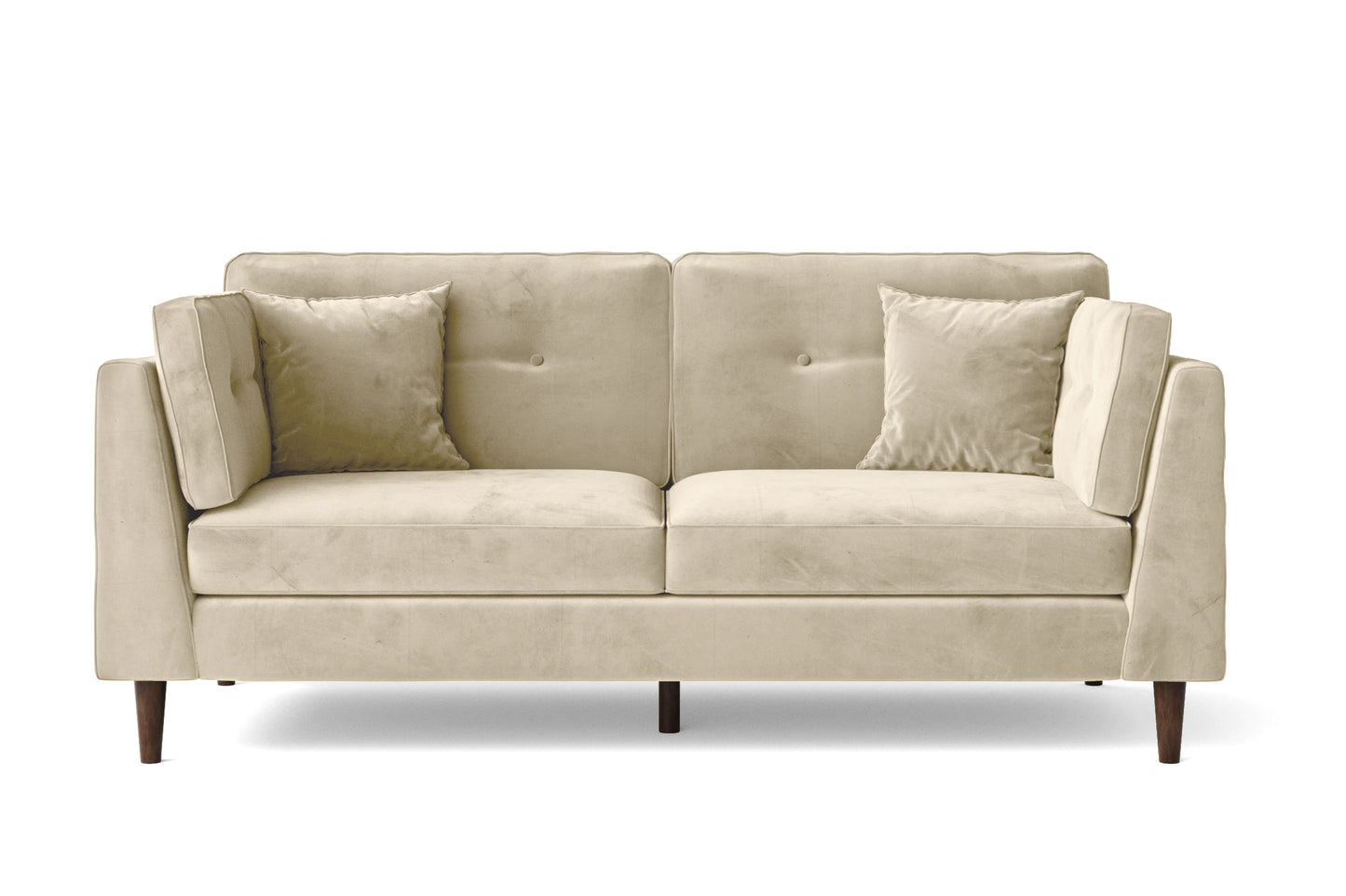 Ragusa 3 Seater Sofa Cream Velvet