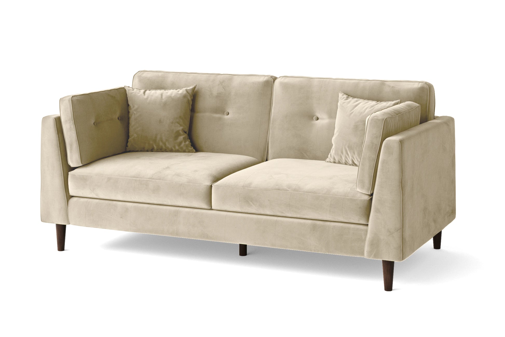 Ragusa 3 Seater Sofa Cream Velvet