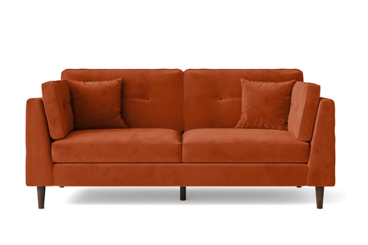 Ragusa 3 Seater Sofa Orange Velvet