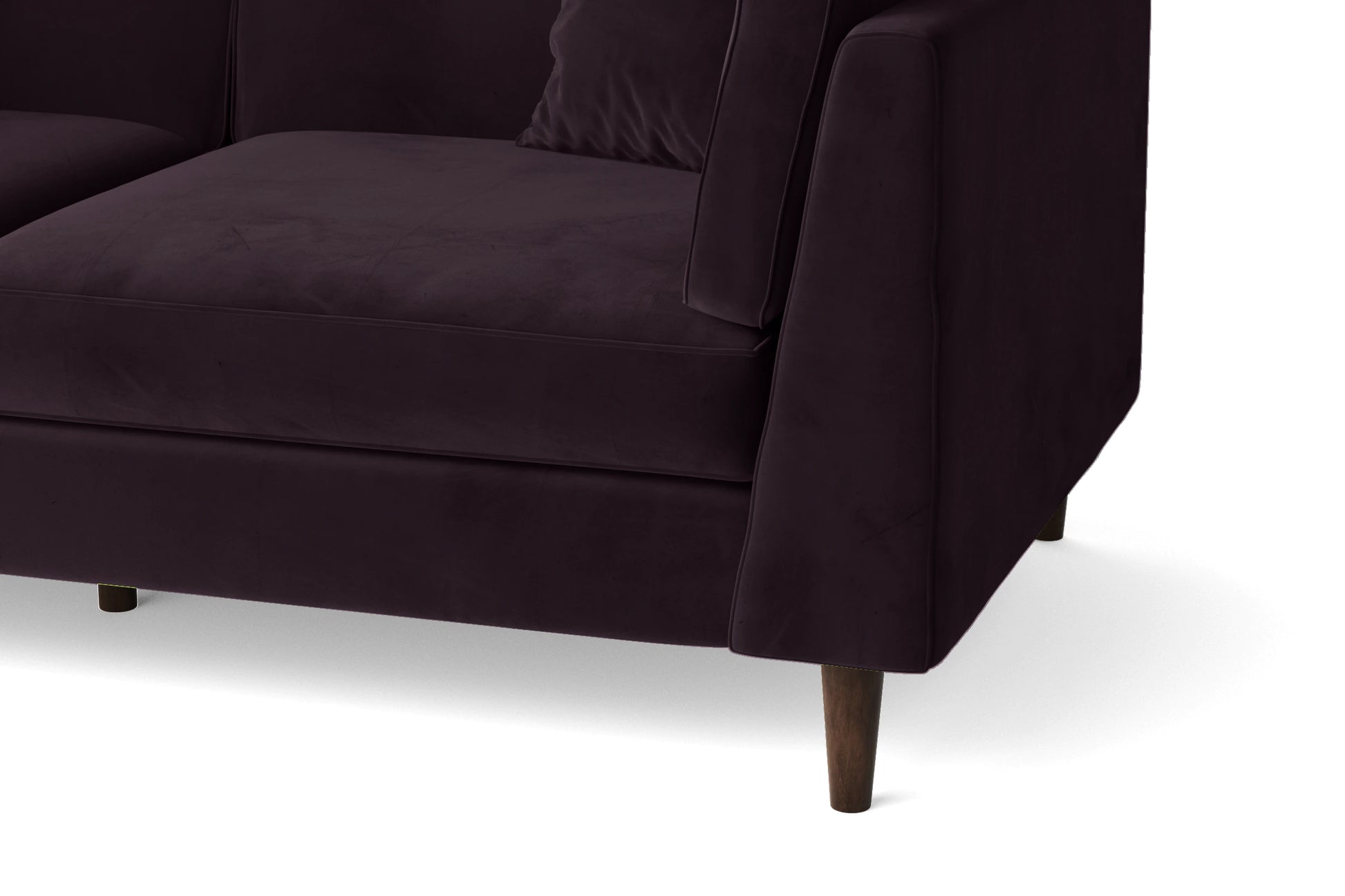 Ragusa 3 Seater Sofa Purple Velvet