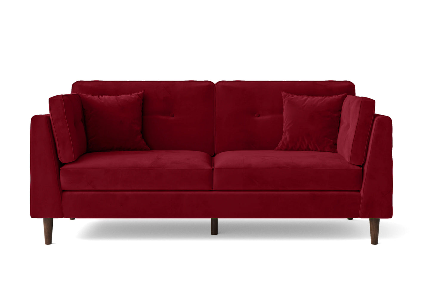 Ragusa 3 Seater Sofa Red Velvet