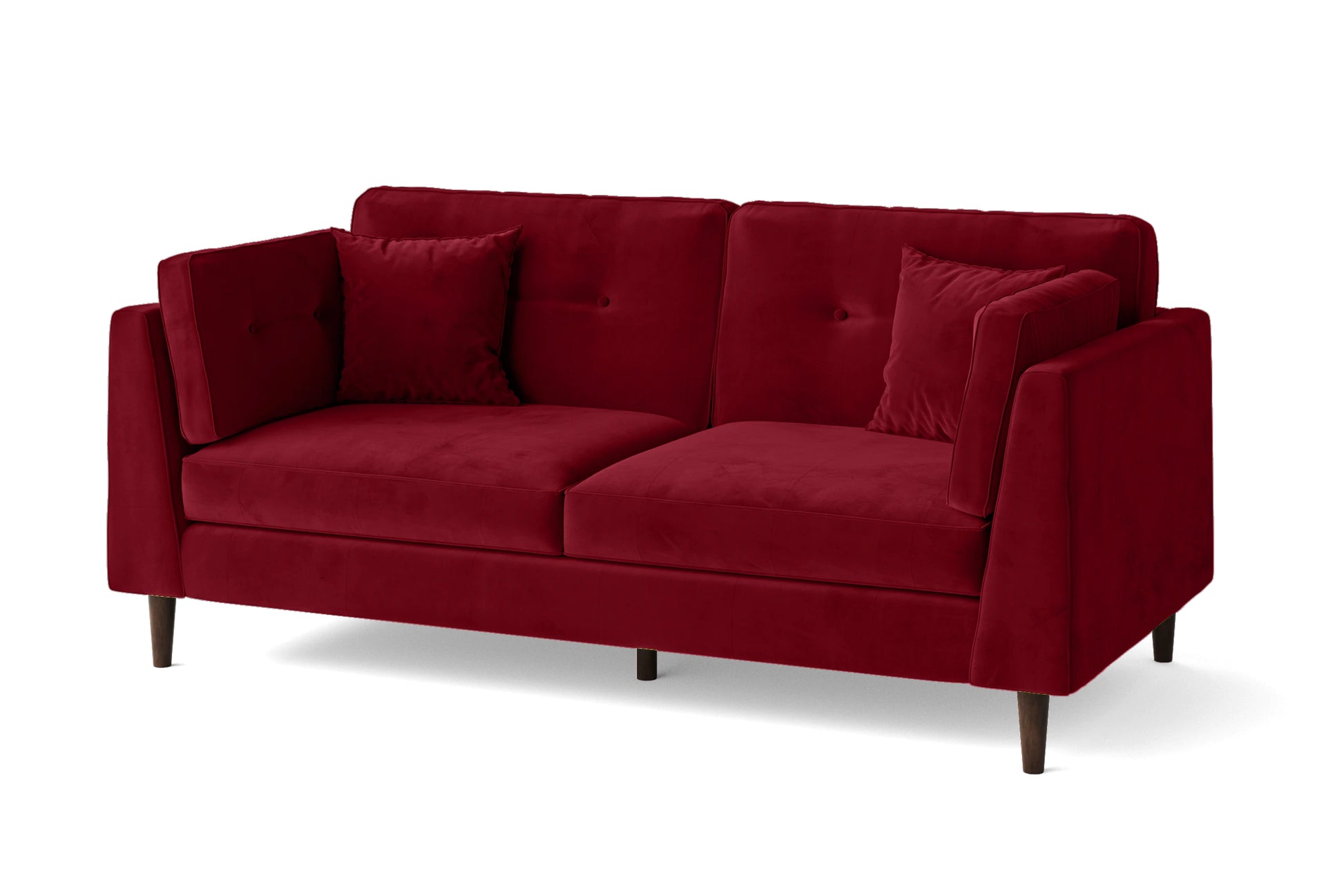 Ragusa 3 Seater Sofa Red Velvet