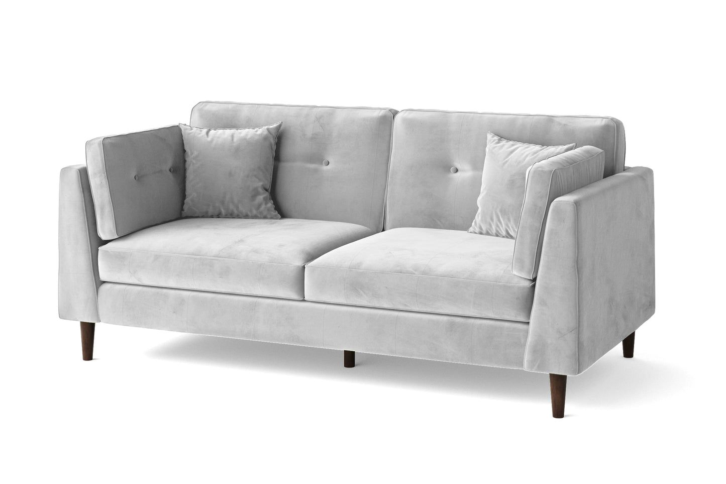 Ragusa 3 Seater Sofa White Velvet