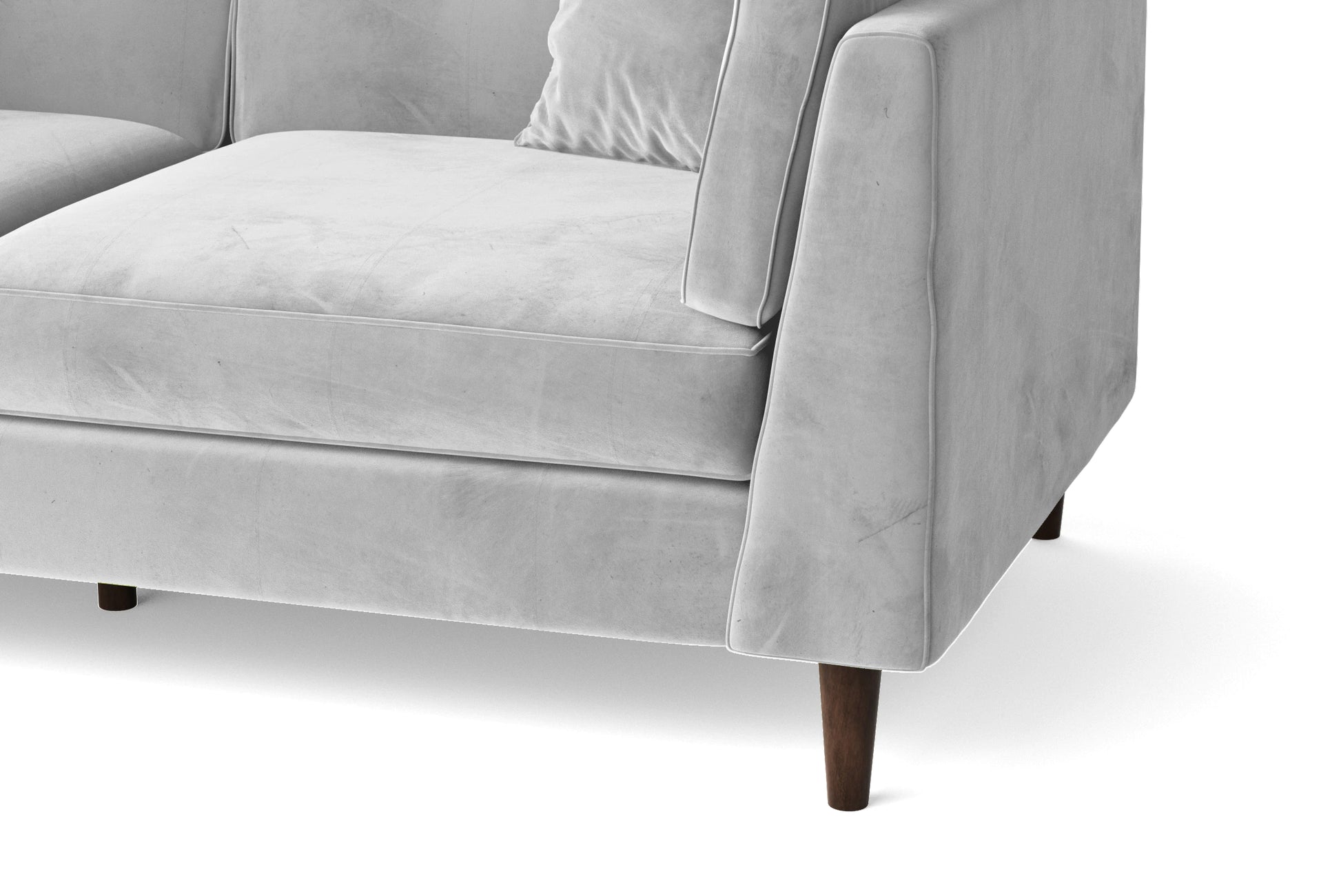 Ragusa 3 Seater Sofa White Velvet