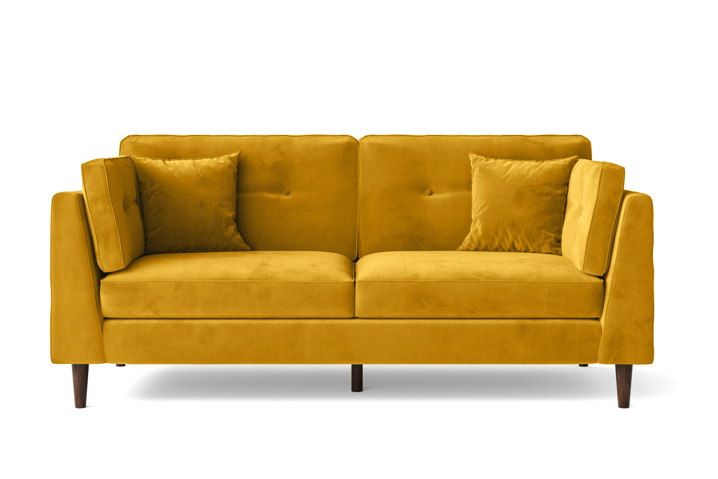 Ragusa 3 Seater Sofa Yellow Velvet