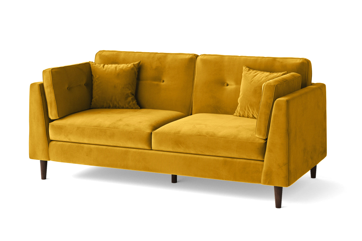 Ragusa 3 Seater Sofa Yellow Velvet