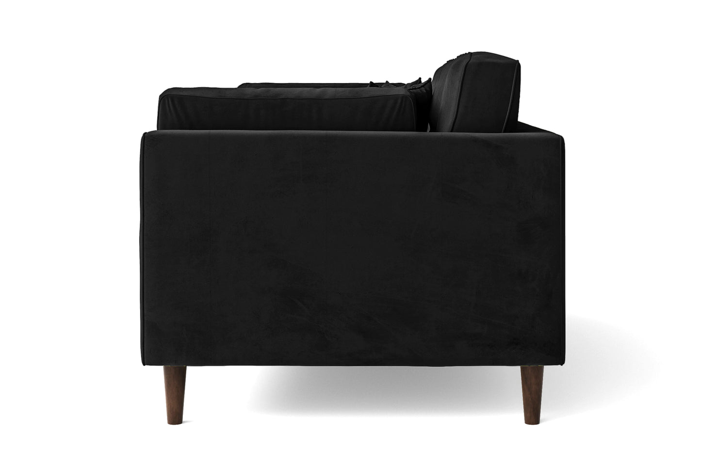 Ragusa 4 Seater Sofa Black Velvet