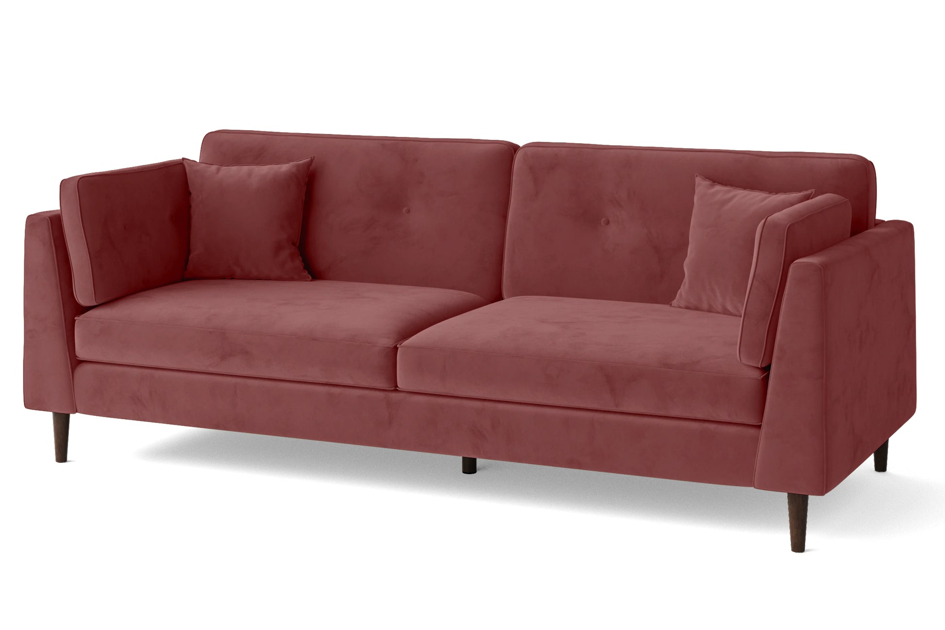 Ragusa 4 Seater Sofa Pink Velvet