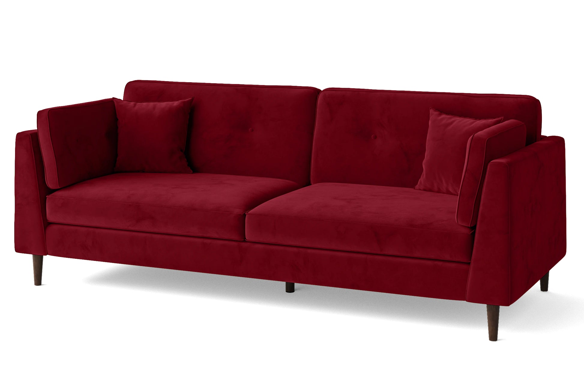 Ragusa 4 Seater Sofa Red Velvet