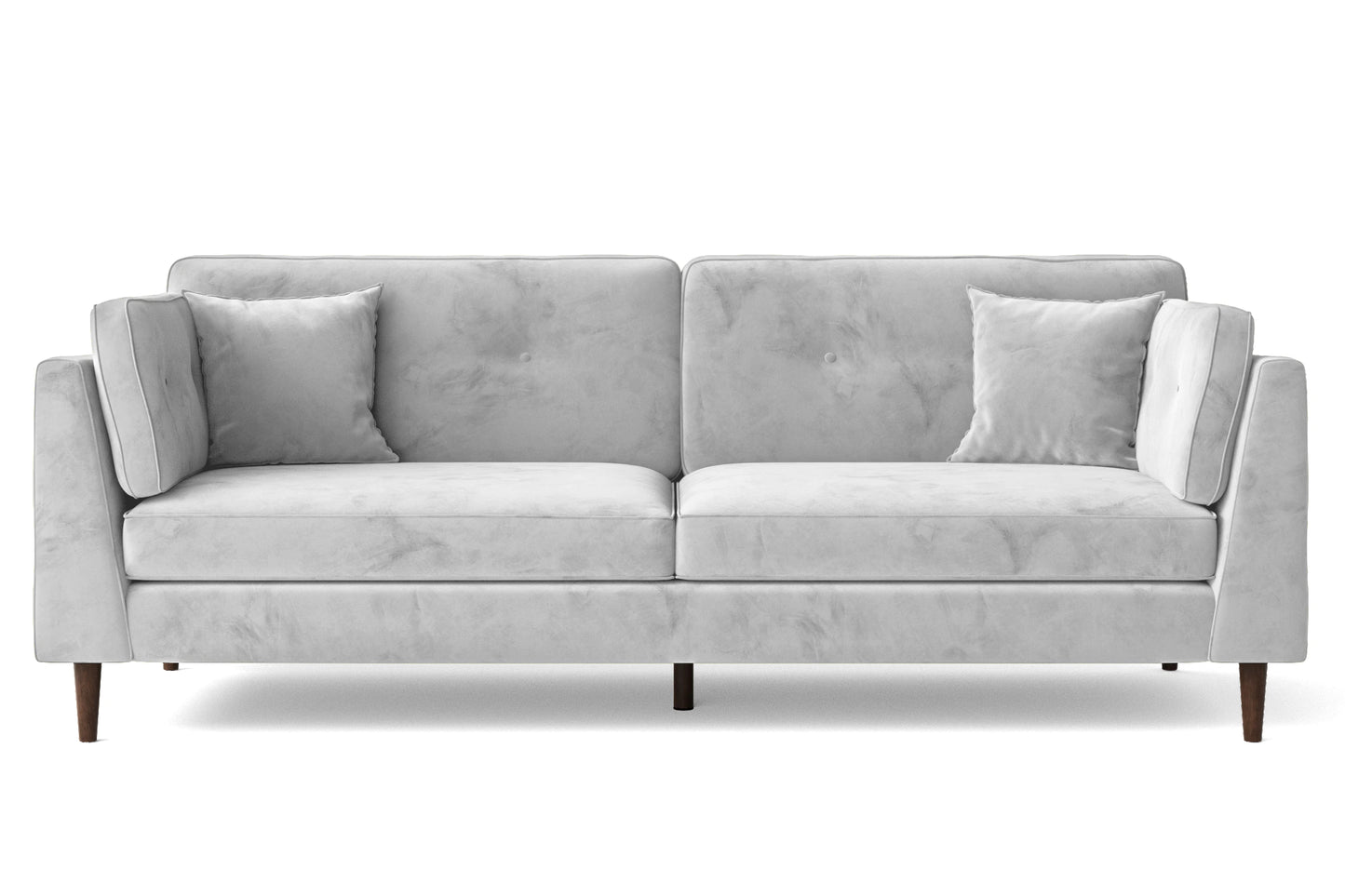 Ragusa 4 Seater Sofa White Velvet