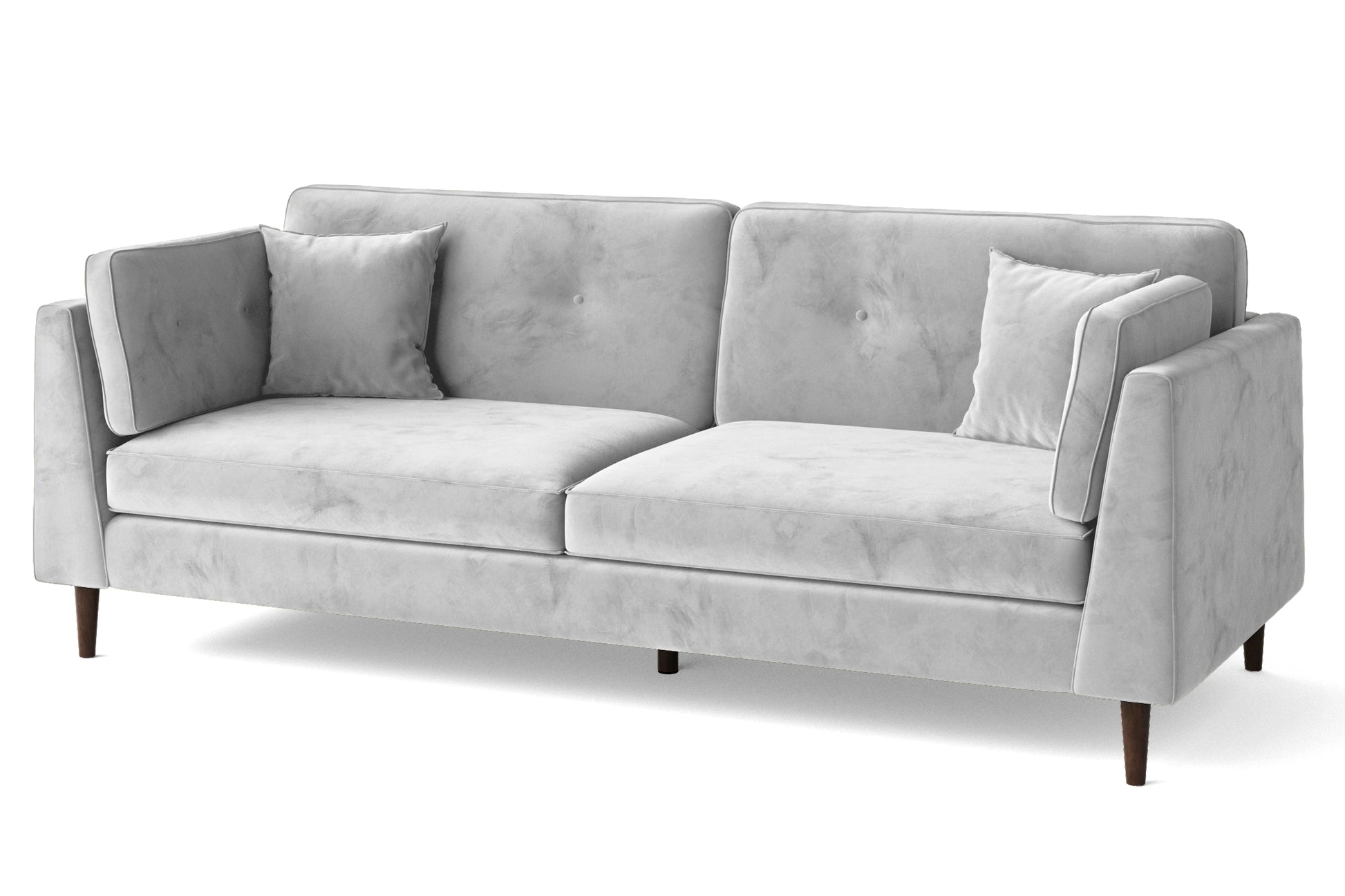 Ragusa 4 Seater Sofa White Velvet