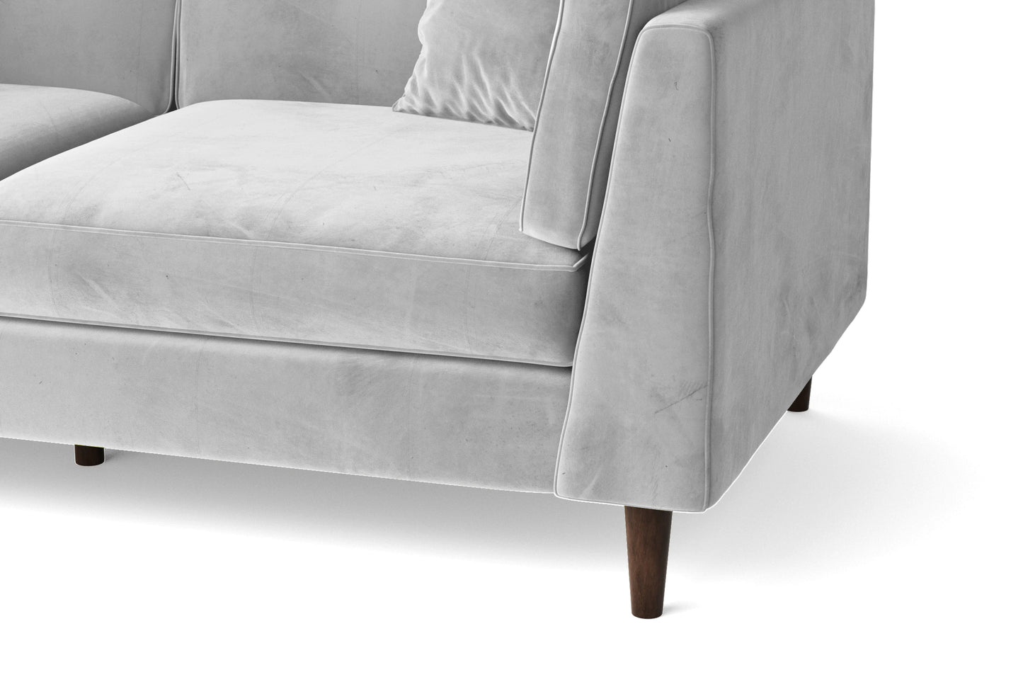 Ragusa 4 Seater Sofa White Velvet