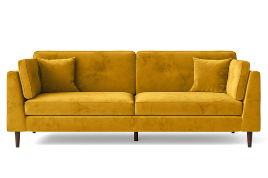 Ragusa 4 Seater Sofa Yellow Velvet