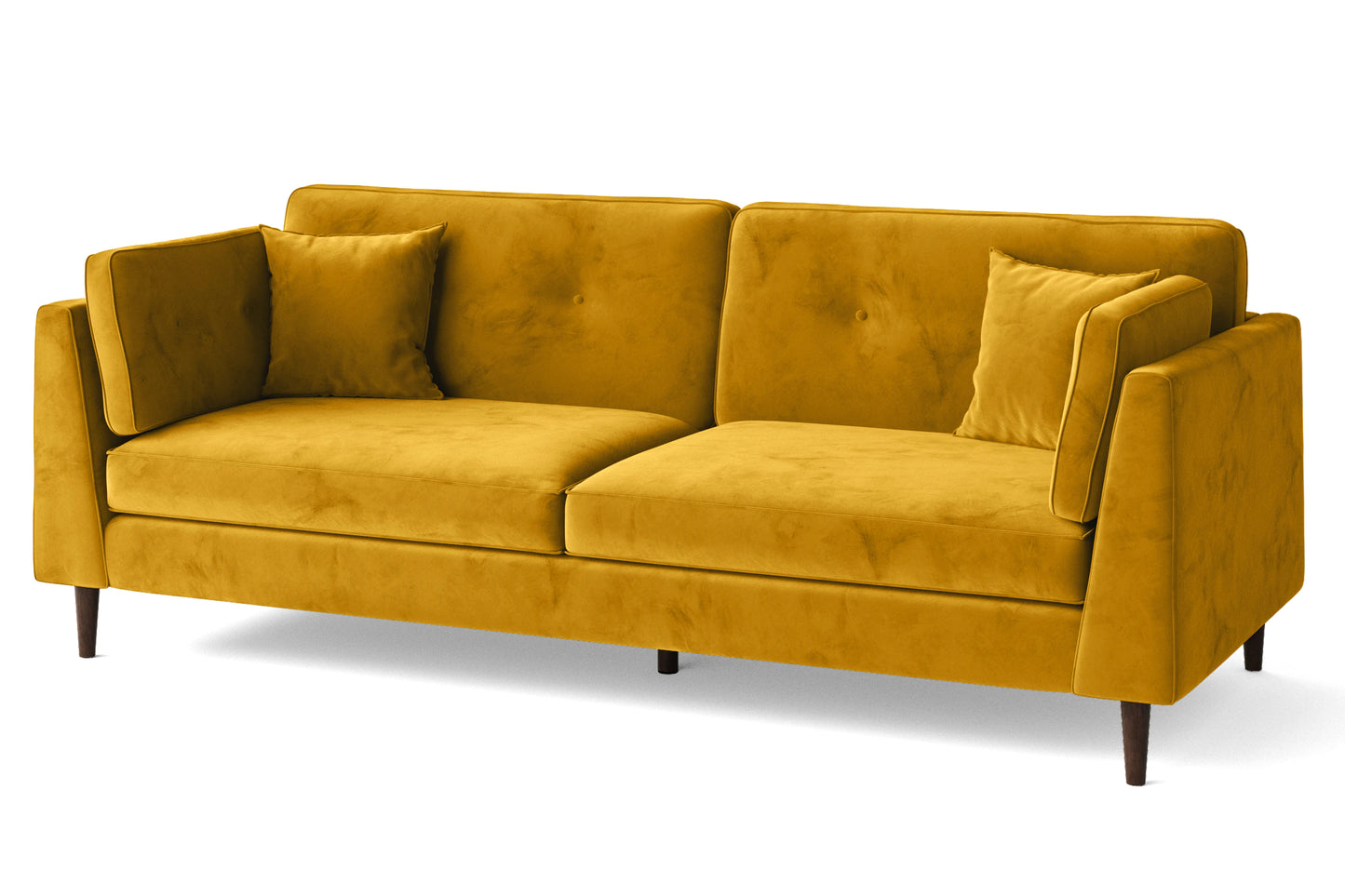 Ragusa 4 Seater Sofa Yellow Velvet