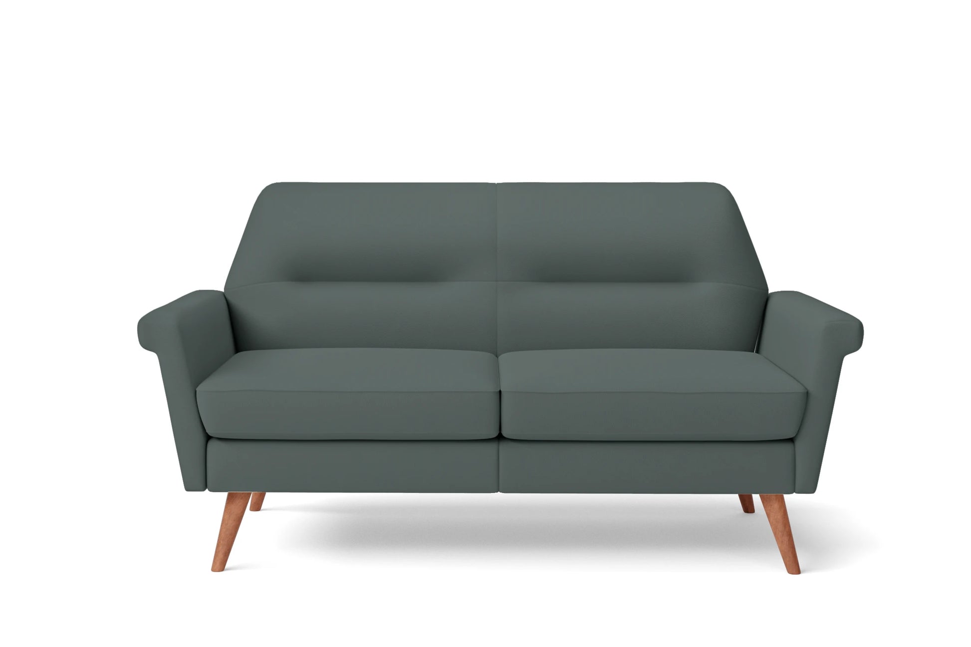 Ravenna 2 Seater Sofa Dusky Turquoise Leather