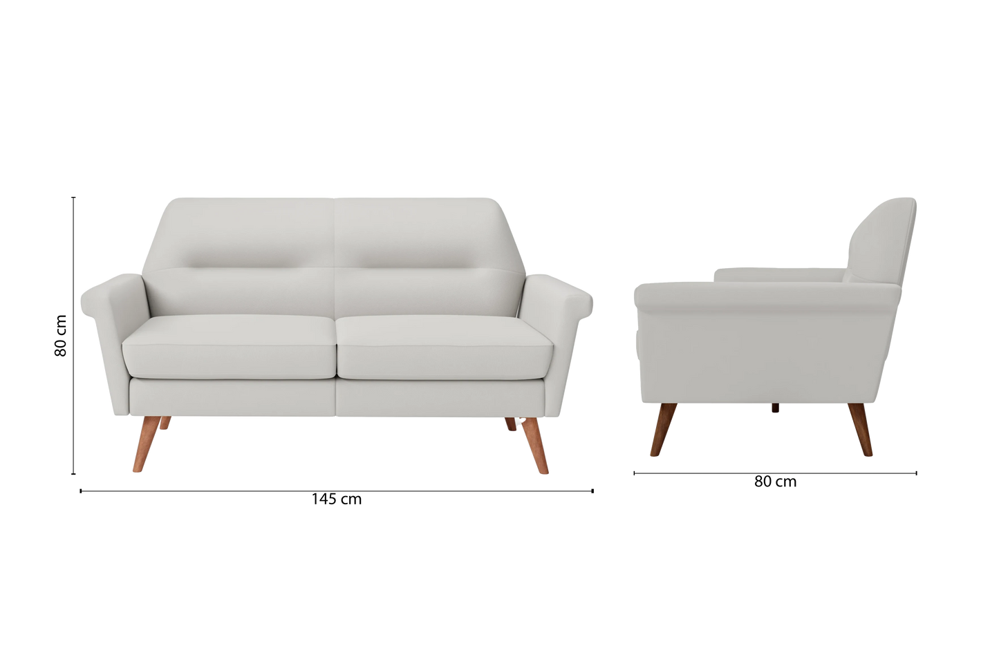 Ravenna 2 Seater Sofa White Leather