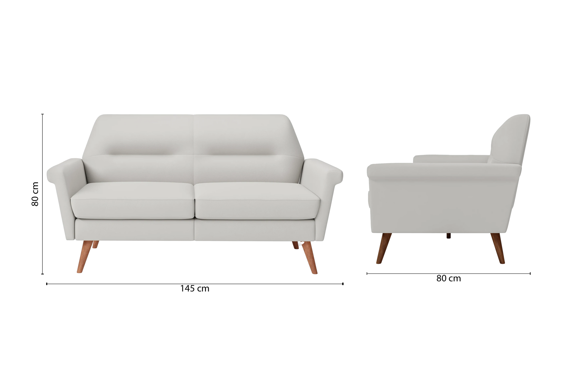 Ravenna 2 Seater Sofa White Leather