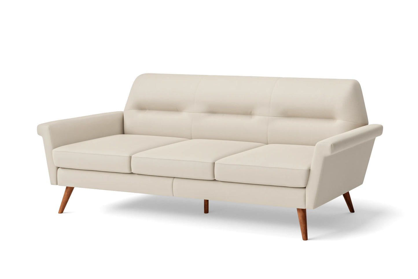 Ravenna 3 Seater Sofa Cream Leather