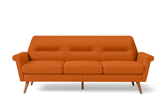 Ravenna 3 Seater Sofa Orange Leather