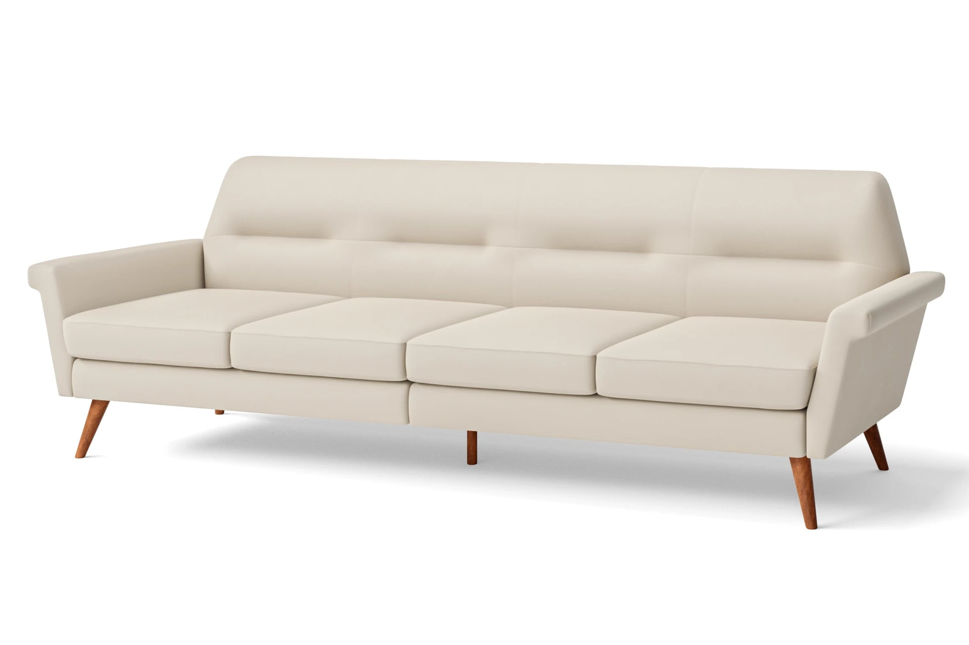 Ravenna 4 Seater Sofa Cream Leather