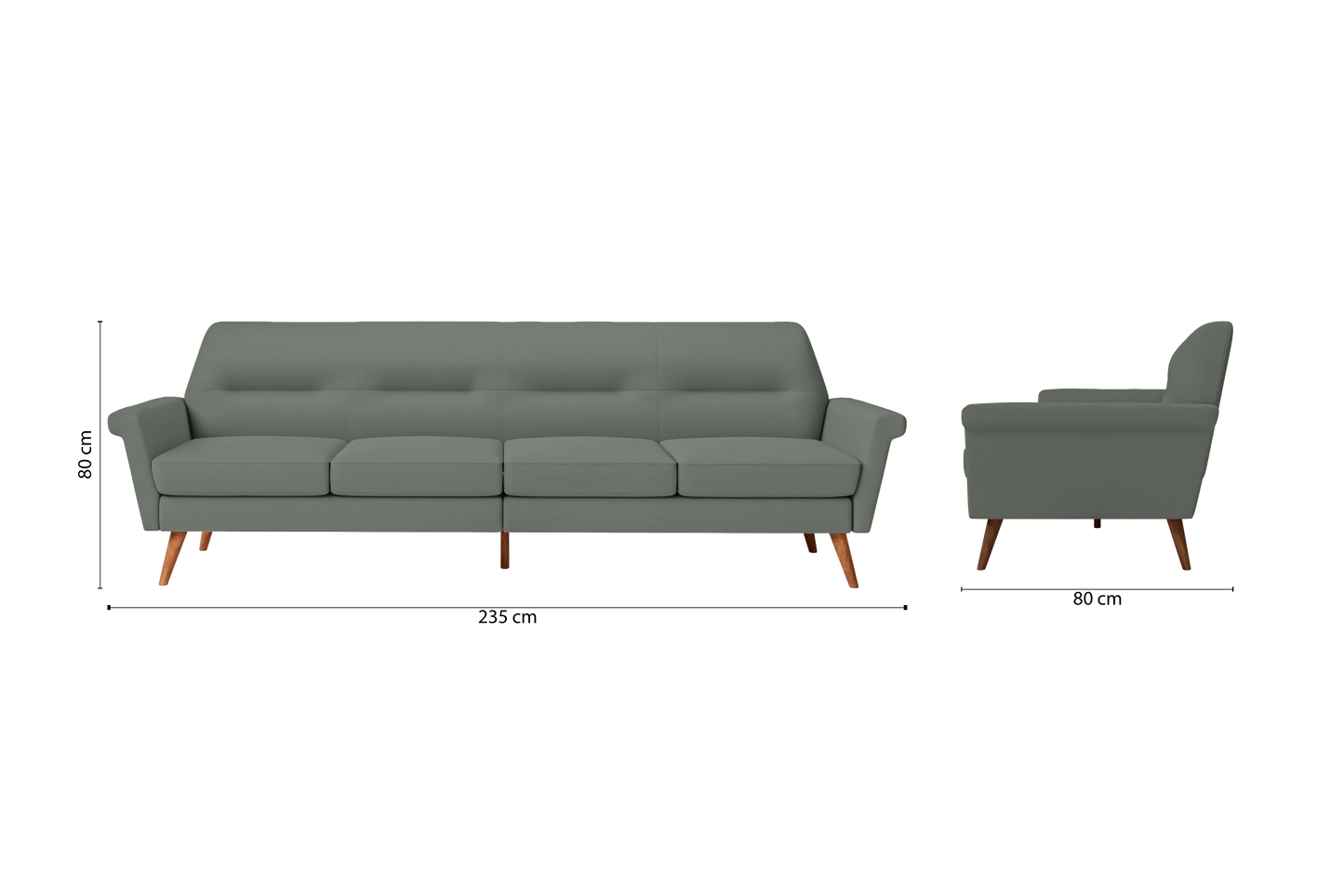 Ravenna 4 Seater Sofa Lush Leather