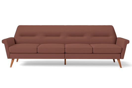 Ravenna 4 Seater Sofa Mauve Leather