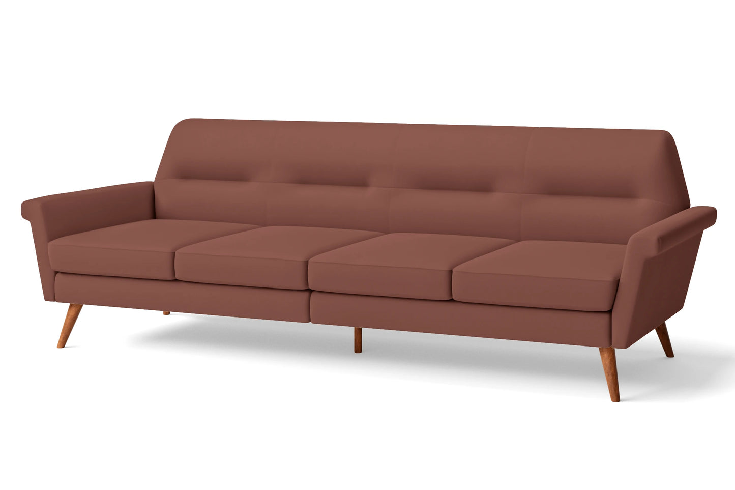 Ravenna 4 Seater Sofa Mauve Leather