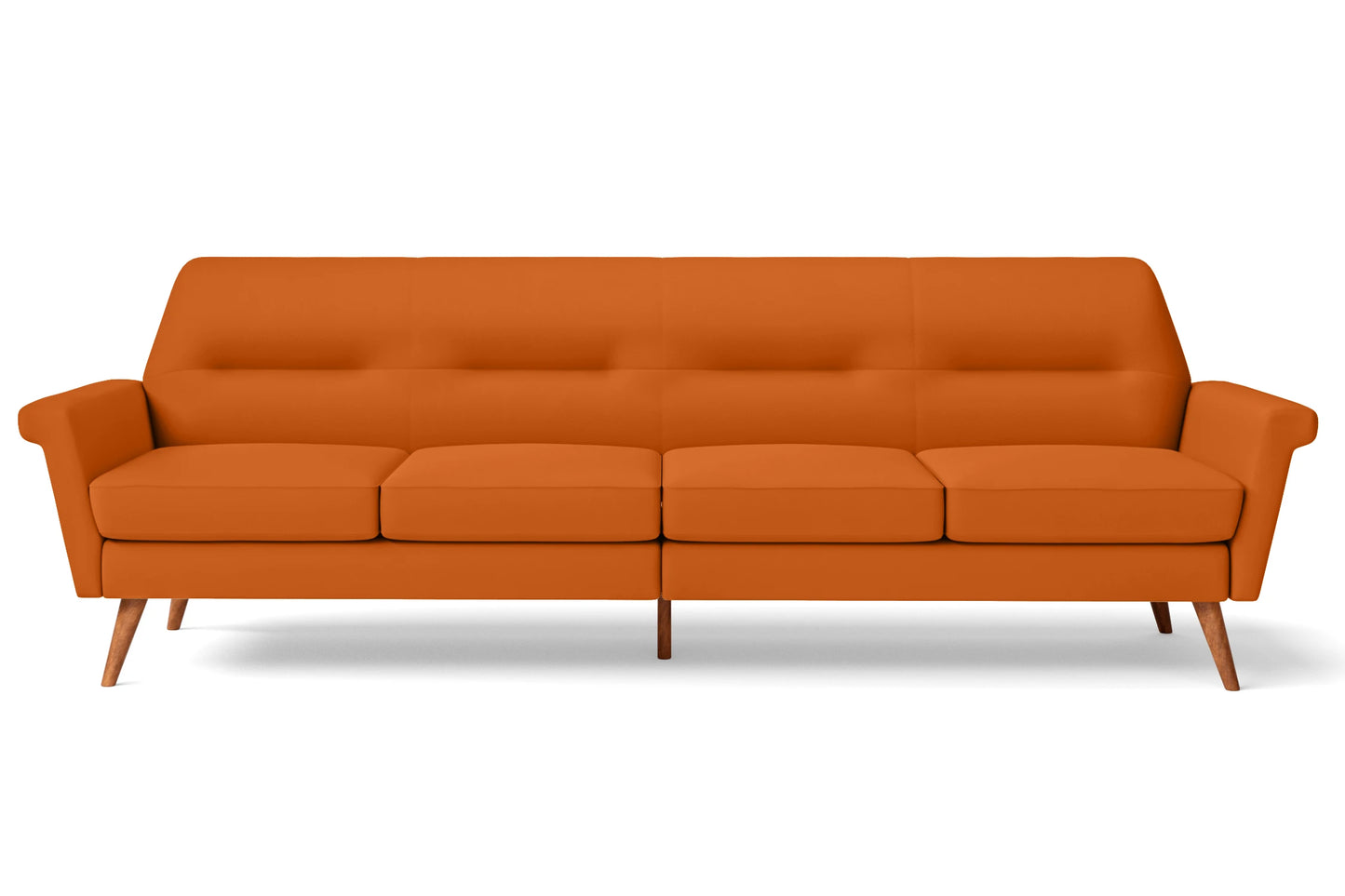 Ravenna 4 Seater Sofa Orange Leather