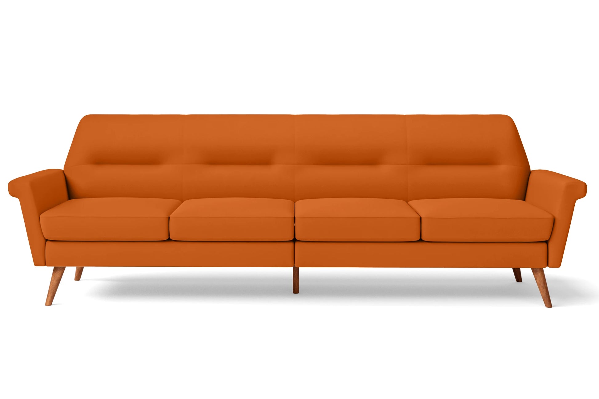 Ravenna 4 Seater Sofa Orange Leather