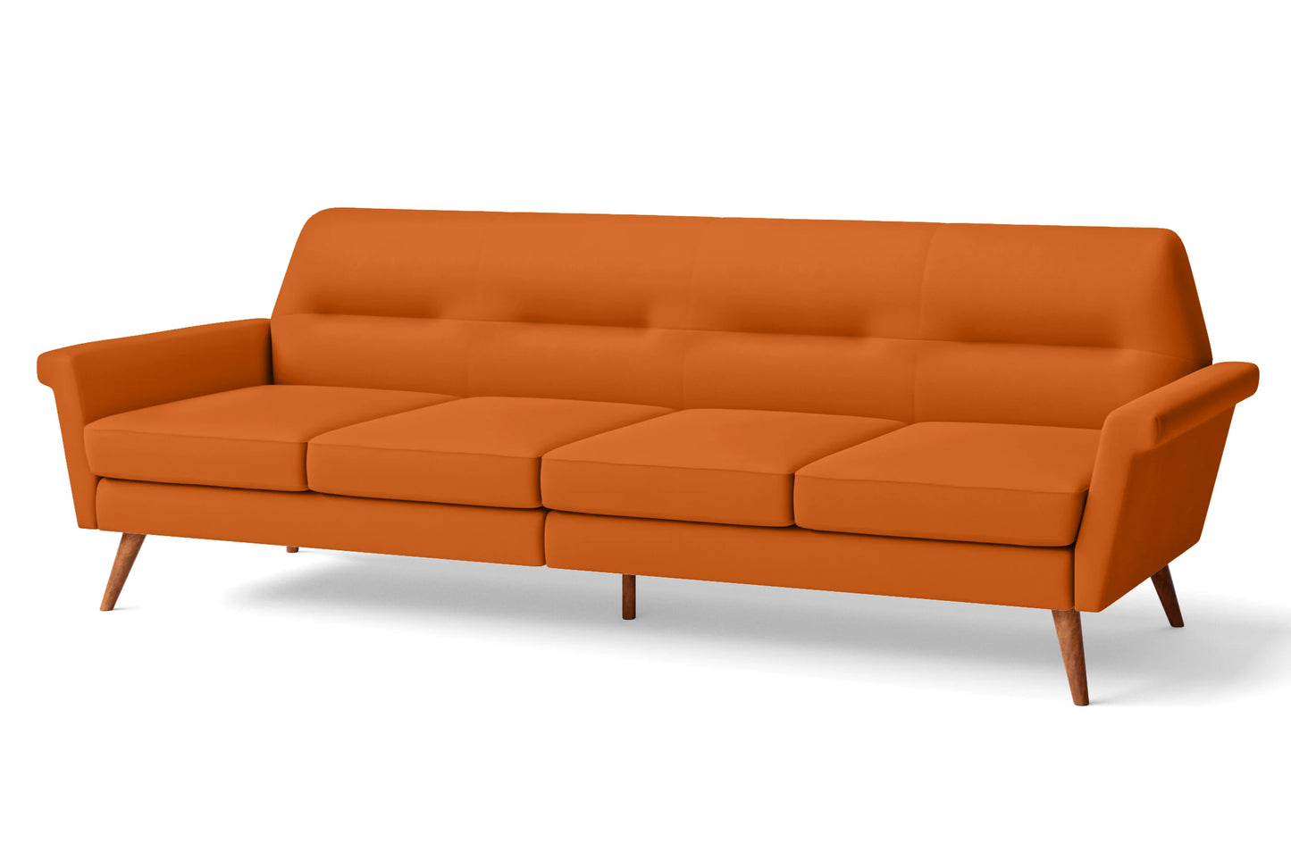 Ravenna 4 Seater Sofa Orange Leather